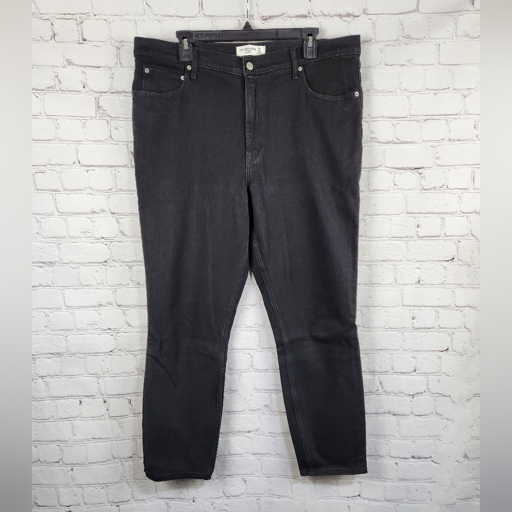 Abercrombie & Fitch The Skinny High Rise Black Jeans